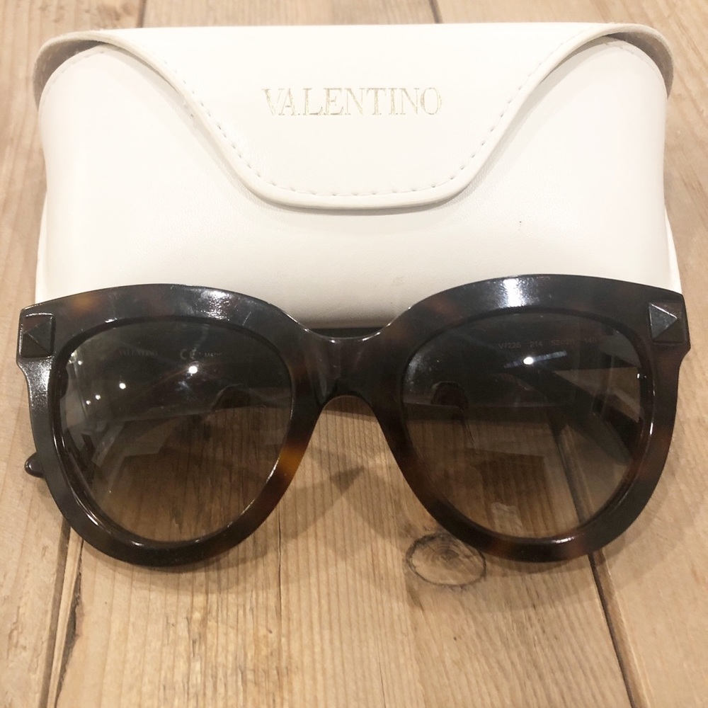 VALENTINO Rockstud Sunglasses Tortoise Shell